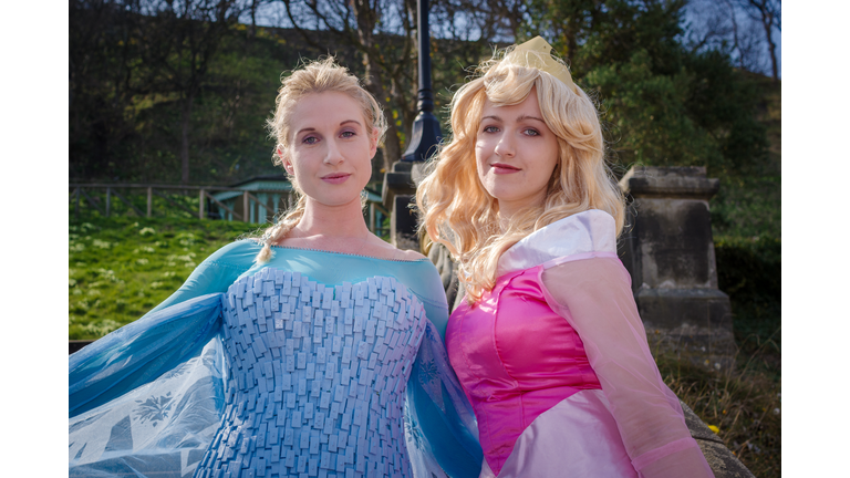 Female cosplayers as Disney Princesses