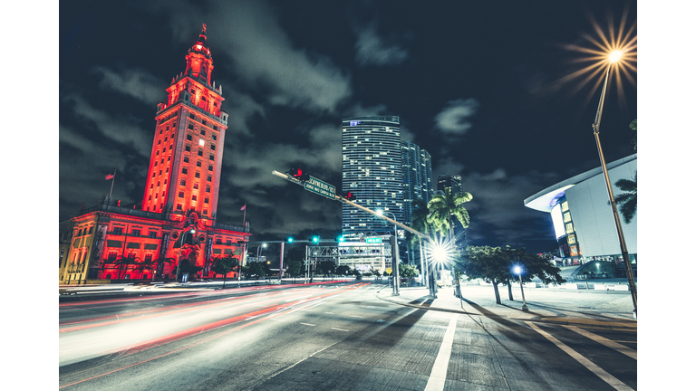 Biscayne Boulevard at Downtown Miami