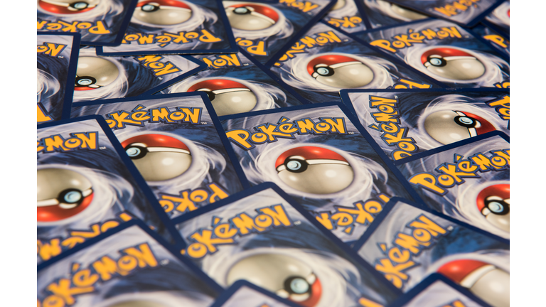 Pokemon trading cards background