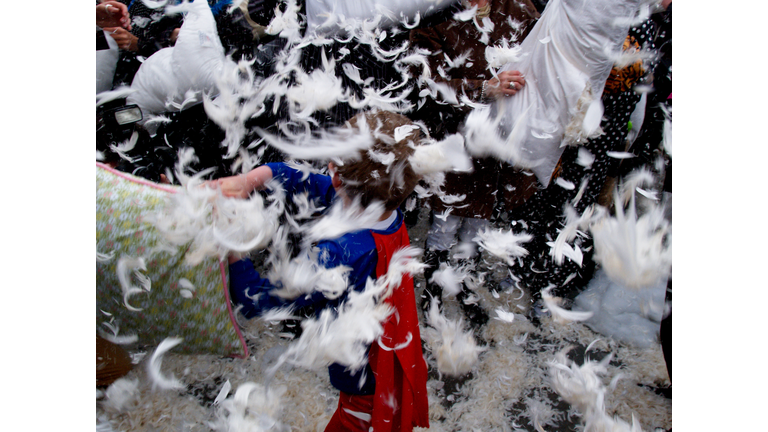 Pillow Fight On Street