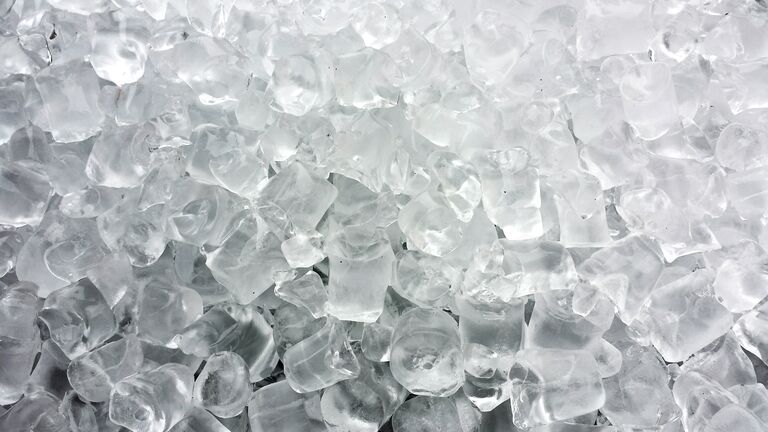 Detail Shot Of Ice Cubes