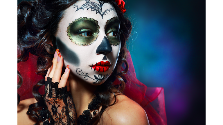 halloween make up sugar skull