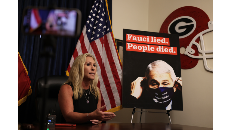 Rep. Majorie Taylor Greene Holds Press Conference On Capitol Hill