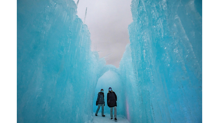 TOPSHOT-US-SNOW-WEATHER-LEISURE-ICE CASTLES