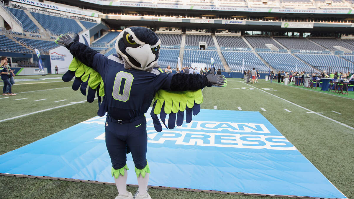 Seahawks mascot Blitz's 'Kicks 4 Kids' scoot across Washington