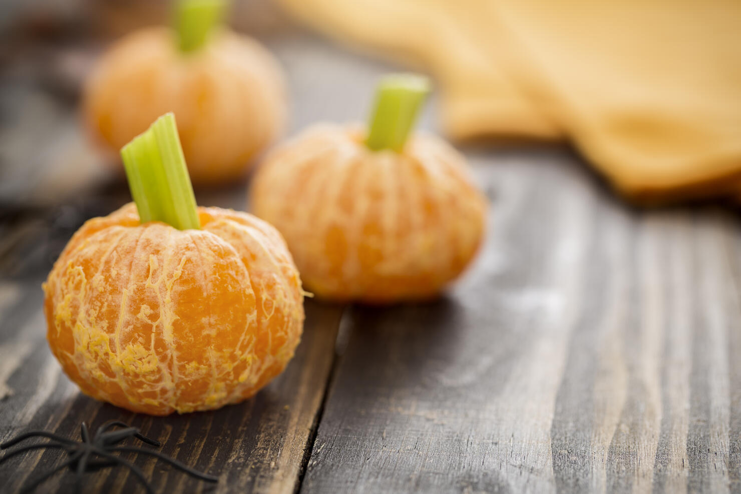 Healthy Halloween Food - Tangerine Pumpkins Snack Kids