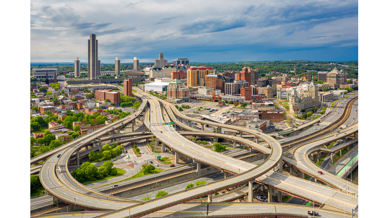 Aerial view of Albany, New York