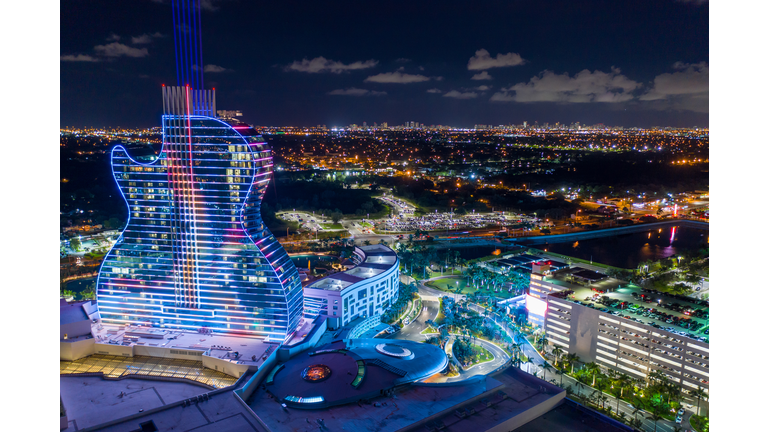 Guitar shaped hotel Seminole Hard Rock Hollywood FL