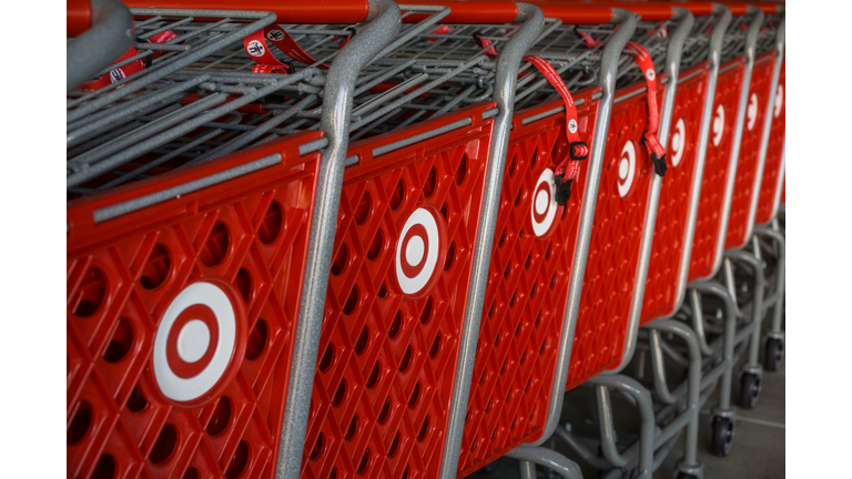 Stacked Target shopping carts