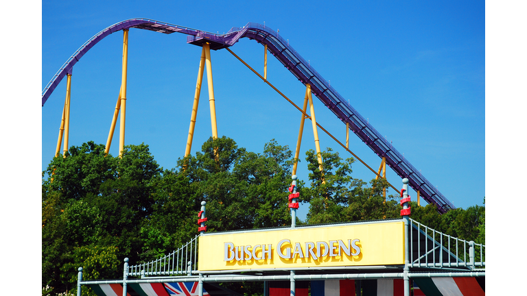 Rollercoaster over an entrance