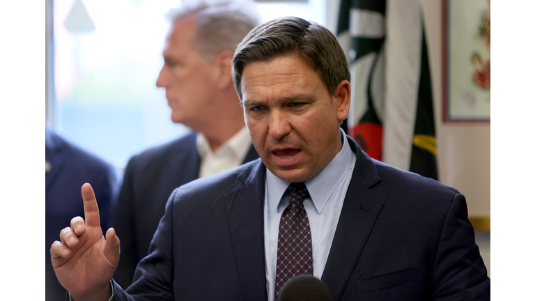 Minority Leader McCarthy And Florida Gov. De Santis Hold Press Conference On Cuba