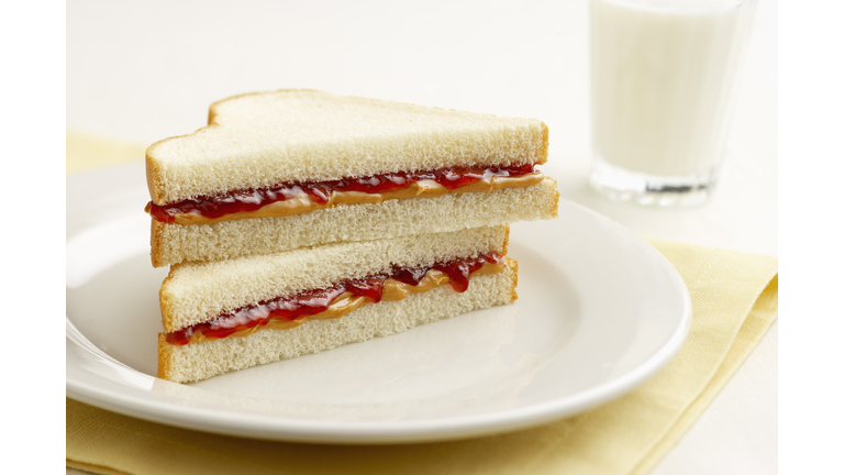 Peanut butter and jelly sandwich
