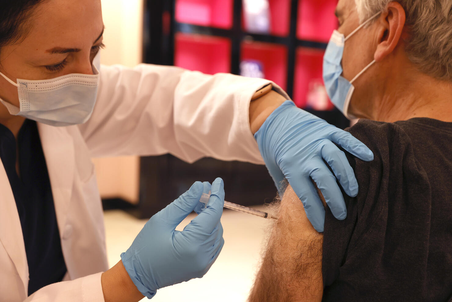 Vaccination Clinic Administers Booster Shots In California