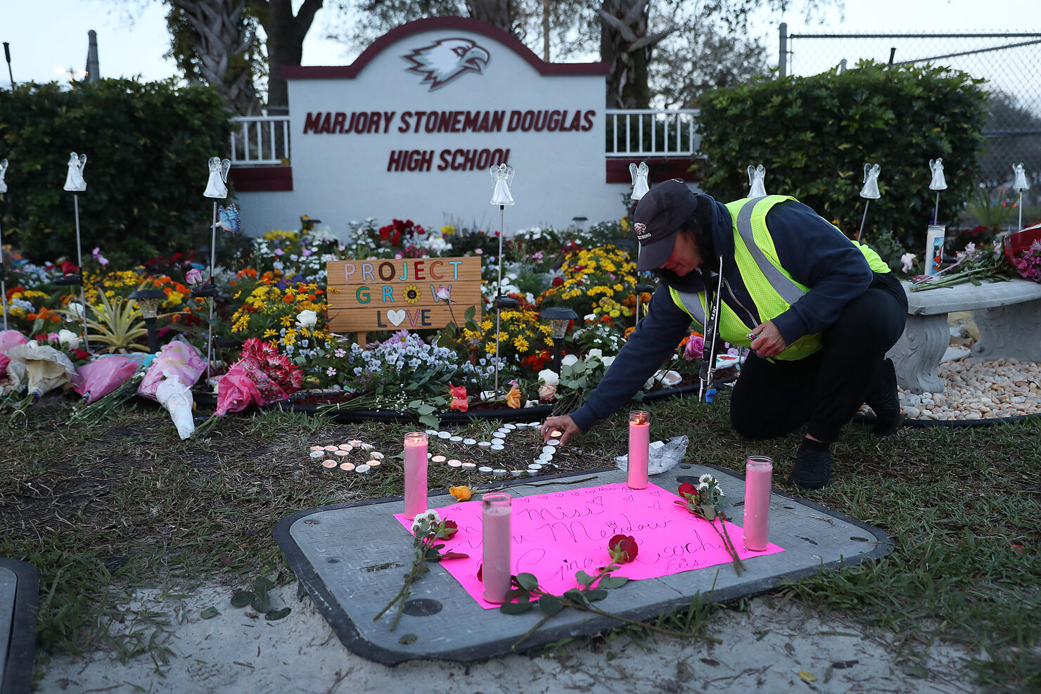 One Year Anniversary Of Deadly Shooting At Marjory Stoneman Douglas High School In Parkland, Florida
