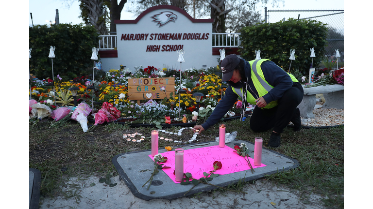 One Year Anniversary Of Deadly Shooting At Marjory Stoneman Douglas High School In Parkland, Florida
