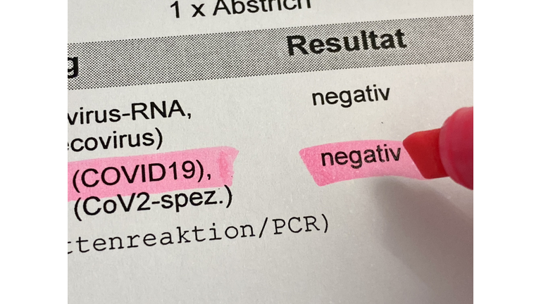 Negative Covid Test result