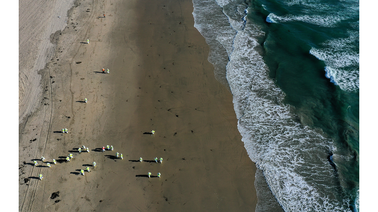 Amid Oil Spill, Californians Return To Local Beaches