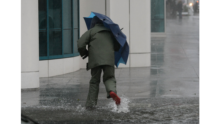 Big Storm Brings Heavy Rains And Winds To Northern And Southern California