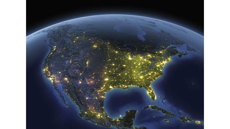 Earth at night USA