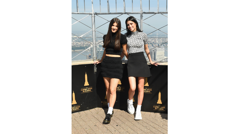 TikTok Stars Charli And Dixie D'Amelio Visit The World-Famous Empire State Building