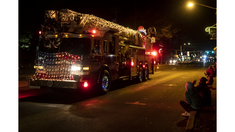 Sweet Home Capitol Christmas Tree Celebration Lighted Parade Fire Truck