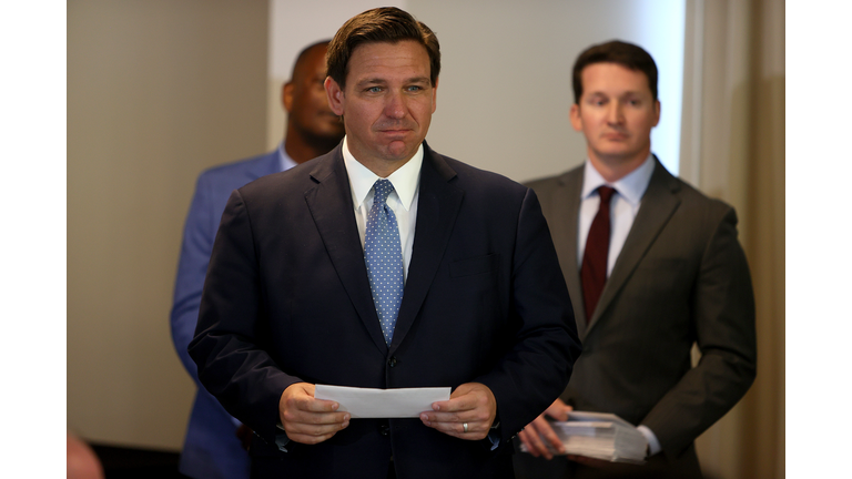 Florida Governor Ron DeSantis Holds News Conference In Surfside