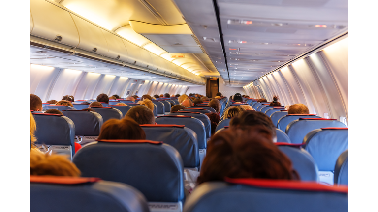 Interior of airplane