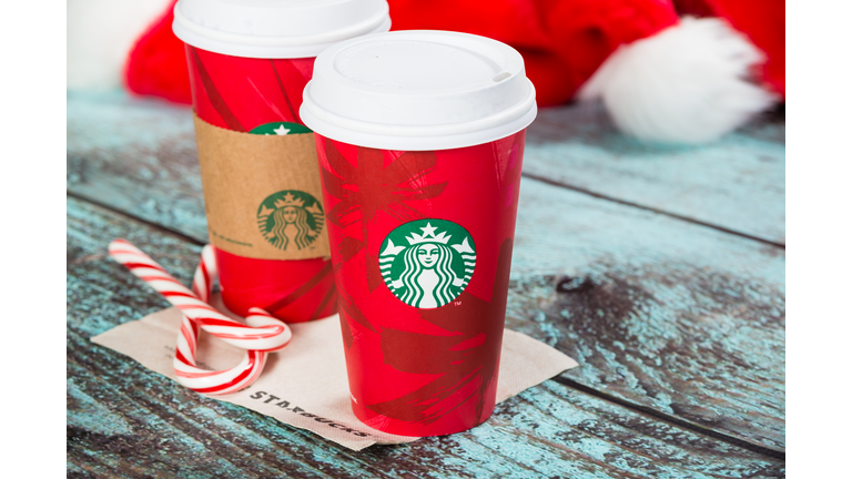 Cup of Starbucks holiday beverage