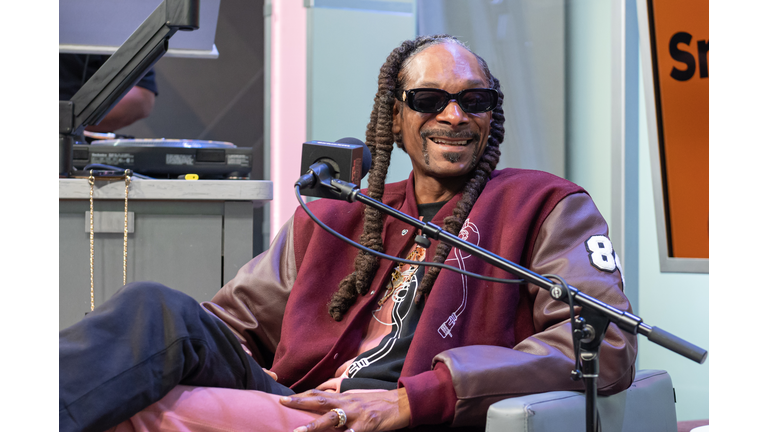 Snoop Dogg Sits Down With Roxanne Shante On SiriusXM's Rock The Bells Radio At The SiriusXM Studios In New York