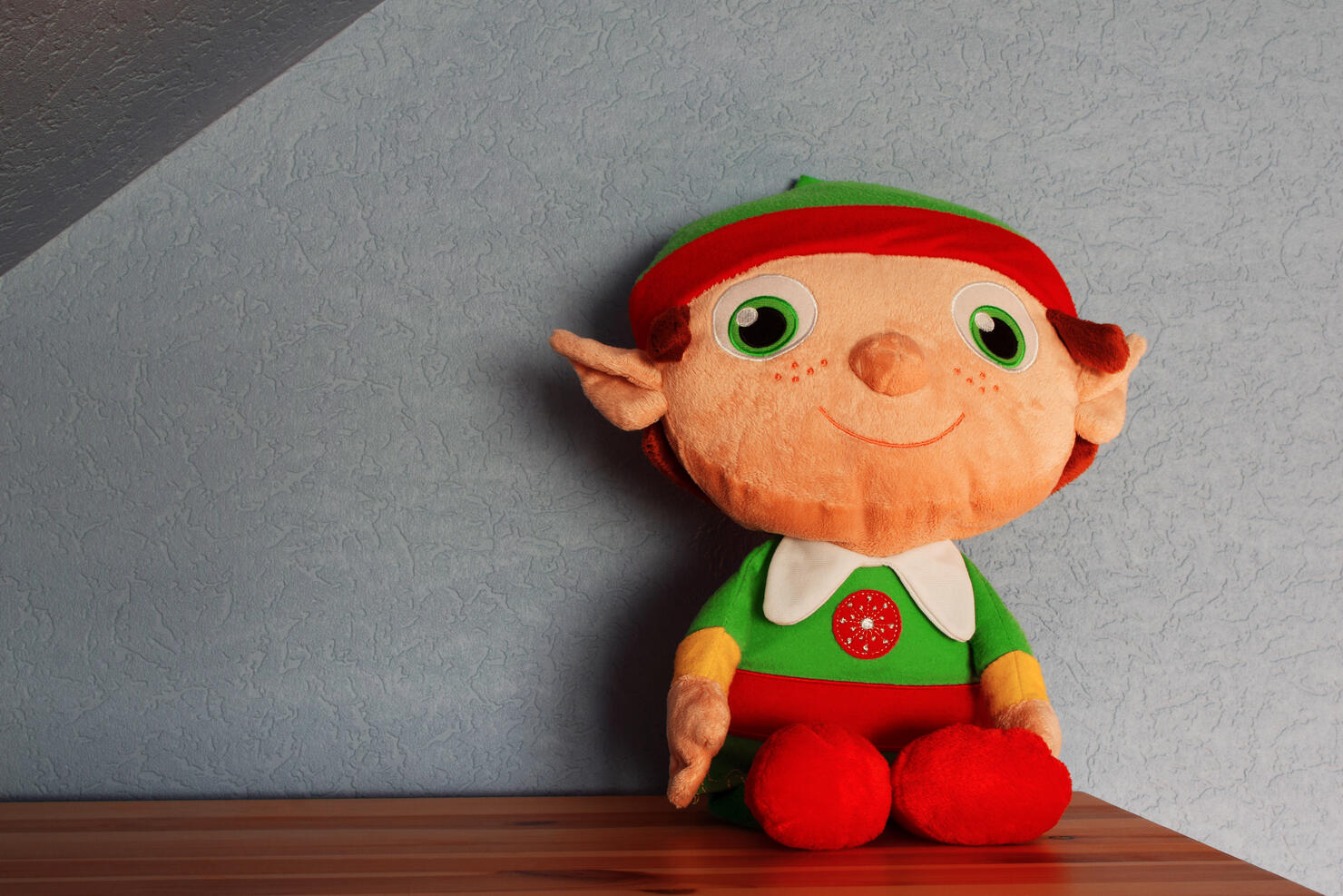 Smiling christmas toy elf