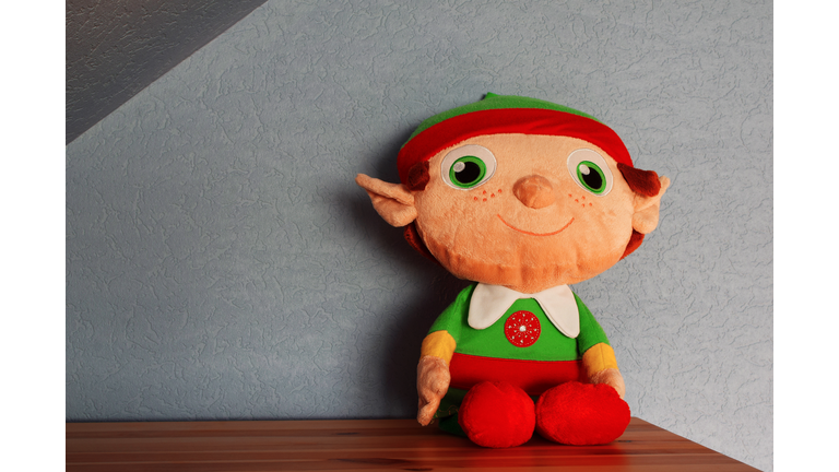 Smiling christmas toy elf