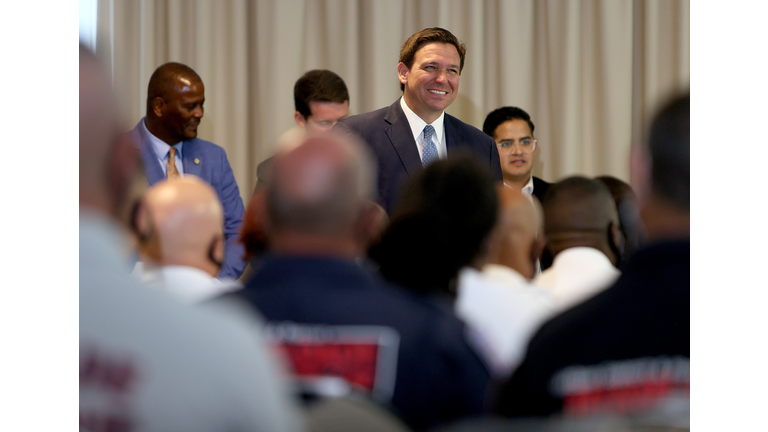 Florida Governor Ron DeSantis Holds News Conference In Surfside