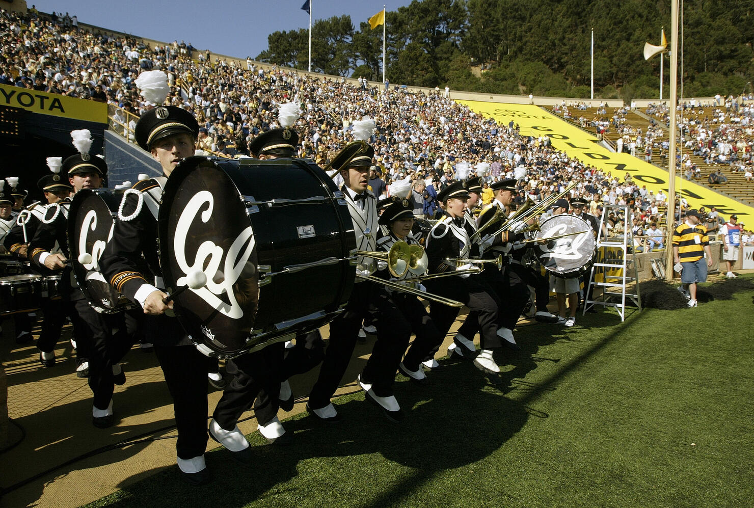 California Golden Bears marching band preform