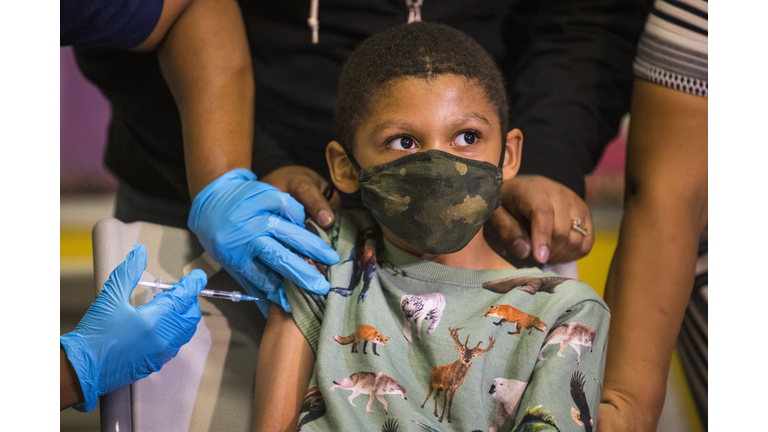 Children's Vaccine Clinic Held At New York City Public School