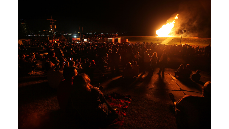 New Orleans Residents Gather For Traditional Christmas Bonfire