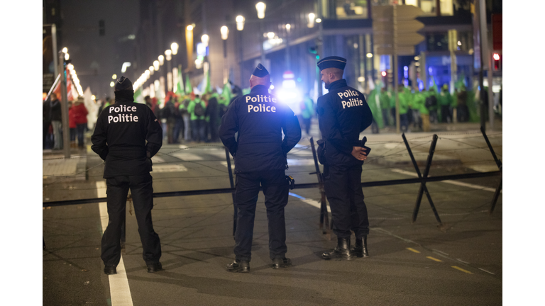 POLICE PROTEST BRUSSELS TRAFFIC