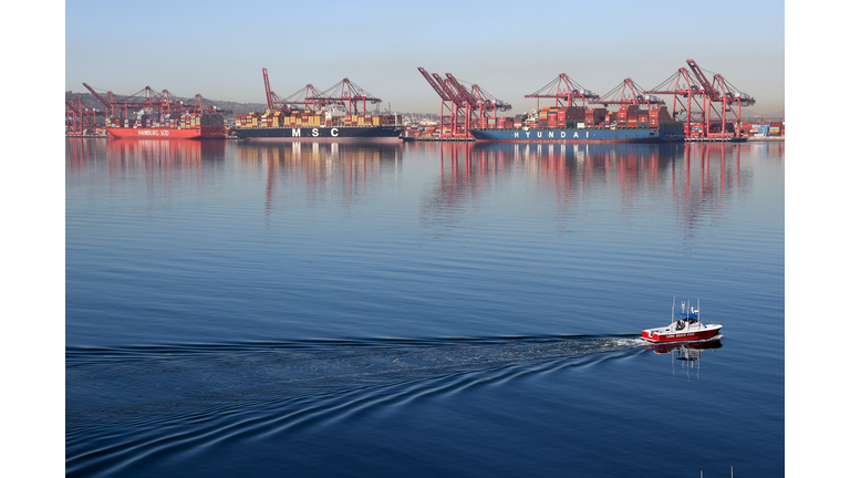 Senator Padilla Visits Port Of Long Beach To Highlight Infrastructure Legislation