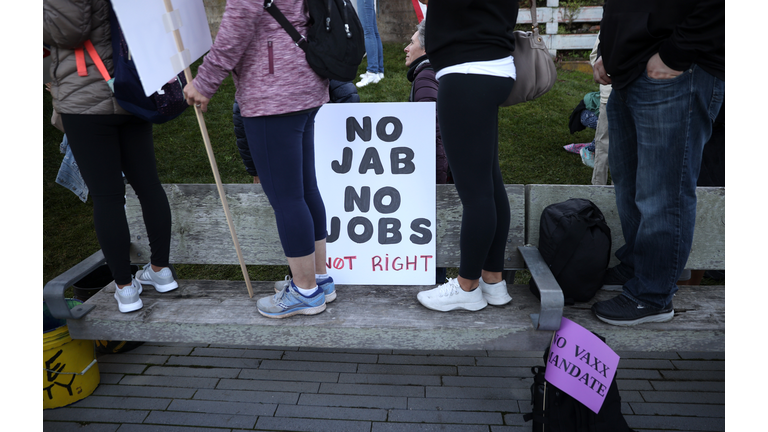 Anti Covid Vaccine Activists Demonstrate In San Francisco