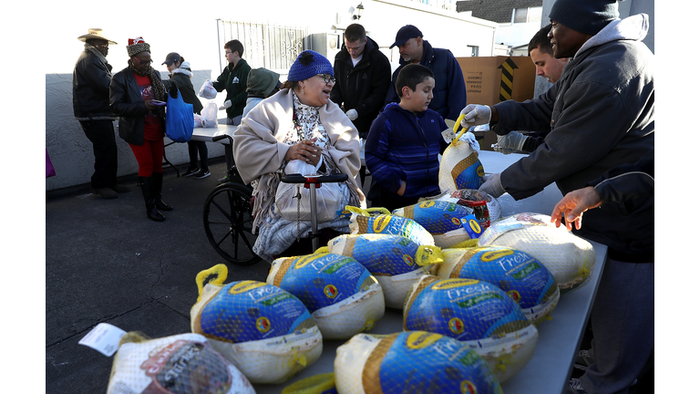 Bay Area Rescue Mission Distributes Food To Needy Families