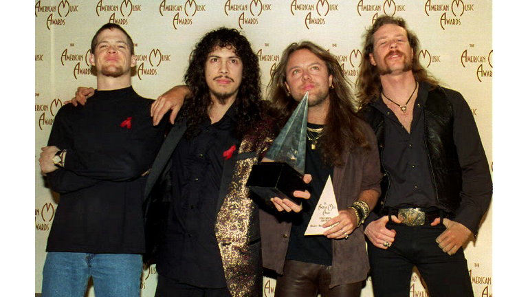 Members of "Metallica" from left, Jason Newstead,