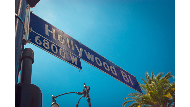 Hollywood street sign