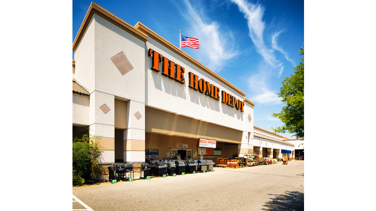 Home depot store facade in San Jose California