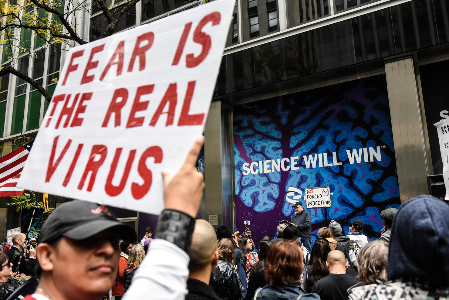 Anti-Vaccine Activists Protest In New York