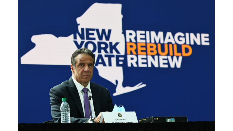 NY Governor Cuomo Provides COVID Update From Javits Center