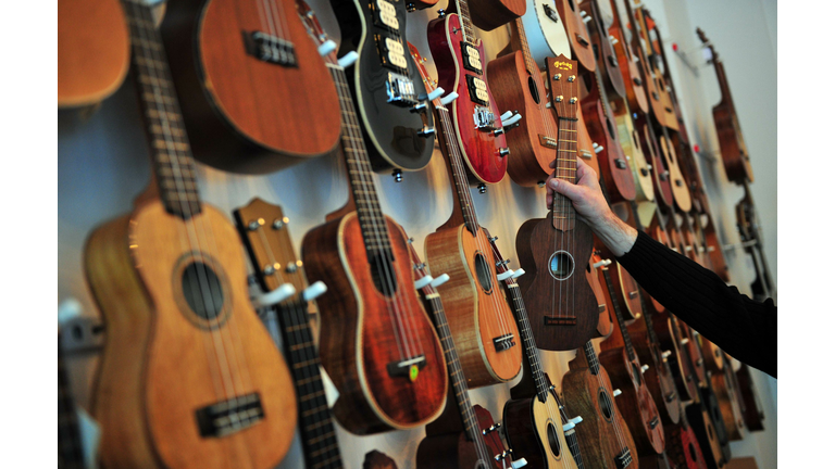 Ukuleles are pictured at the "Leleland"