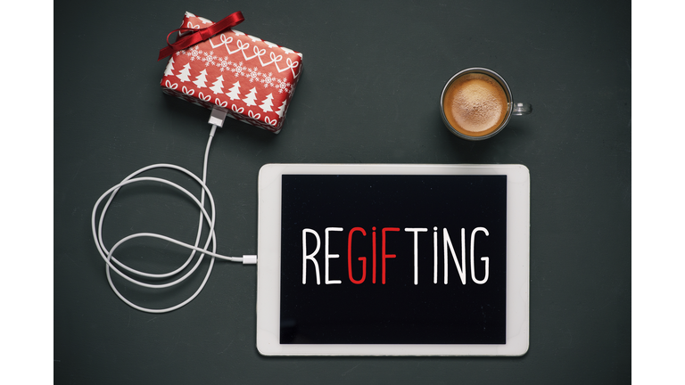 gift and text regifting in a tablet