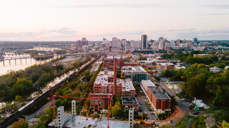 Aerial over Richmond, Virginia