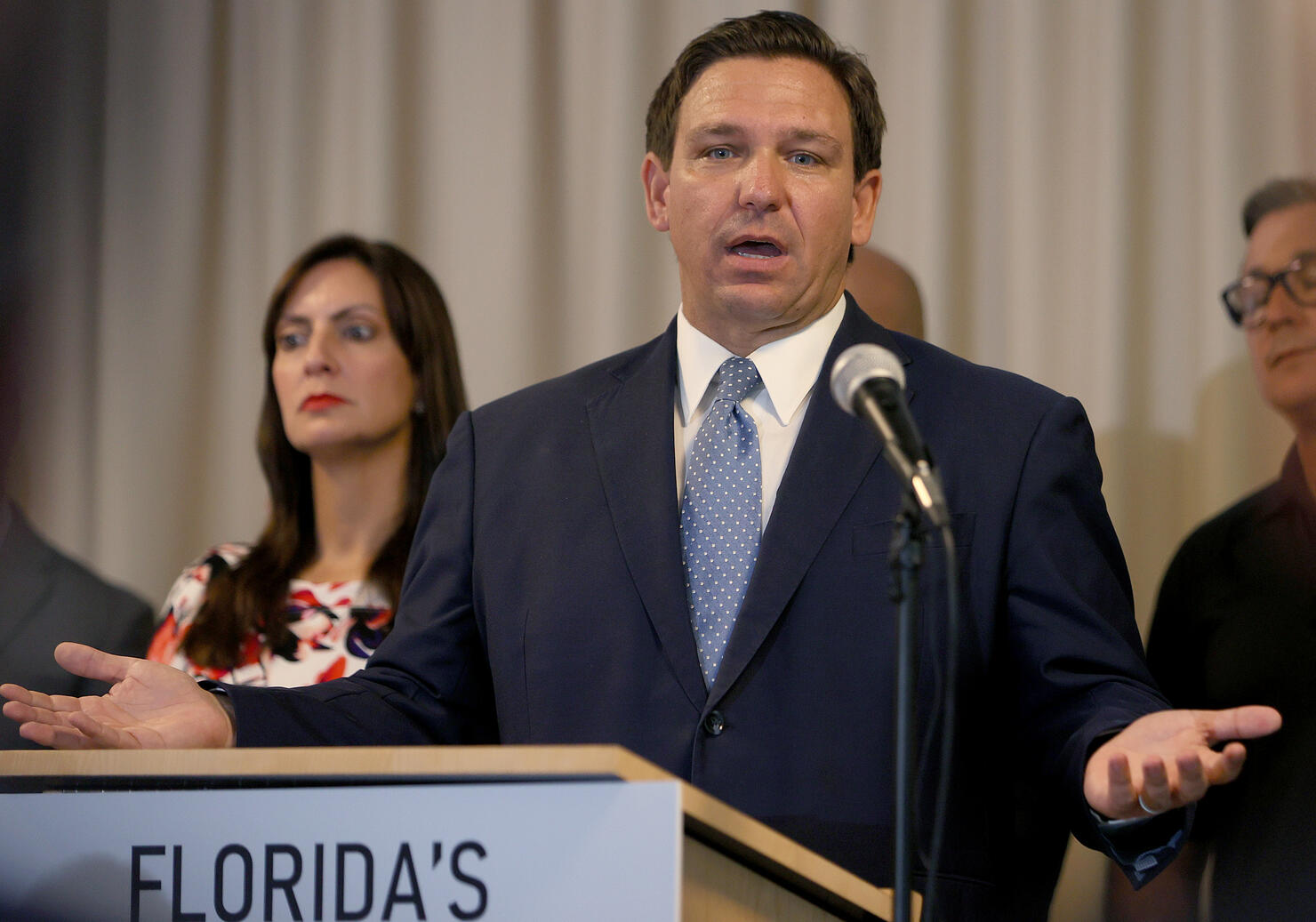 Florida Governor Ron DeSantis Holds News Conference In Surfside