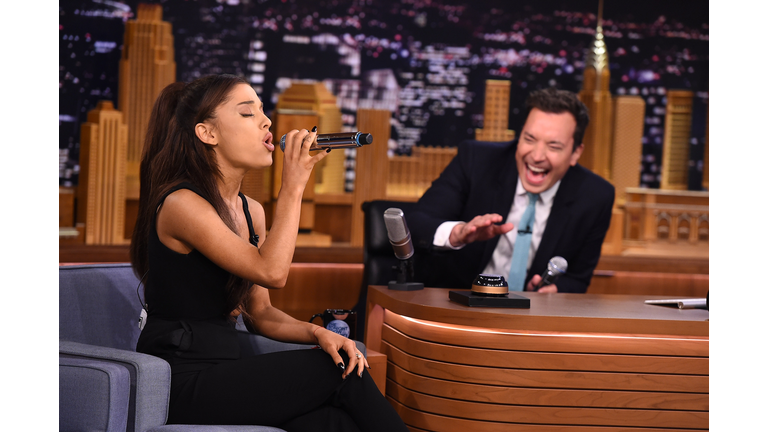 Ariana Grande Visits "The Tonight Show Starring Jimmy Fallon"