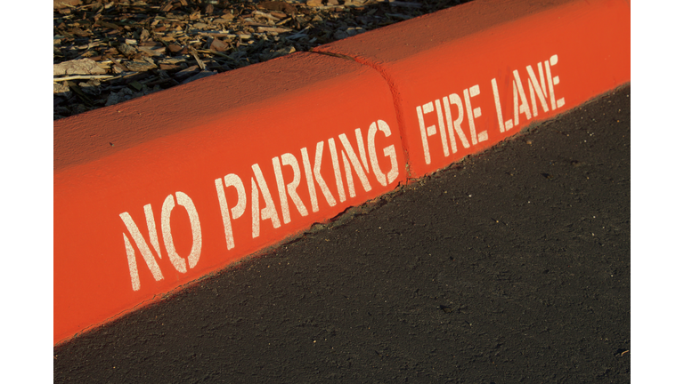 No Parking Fire Lane Curb